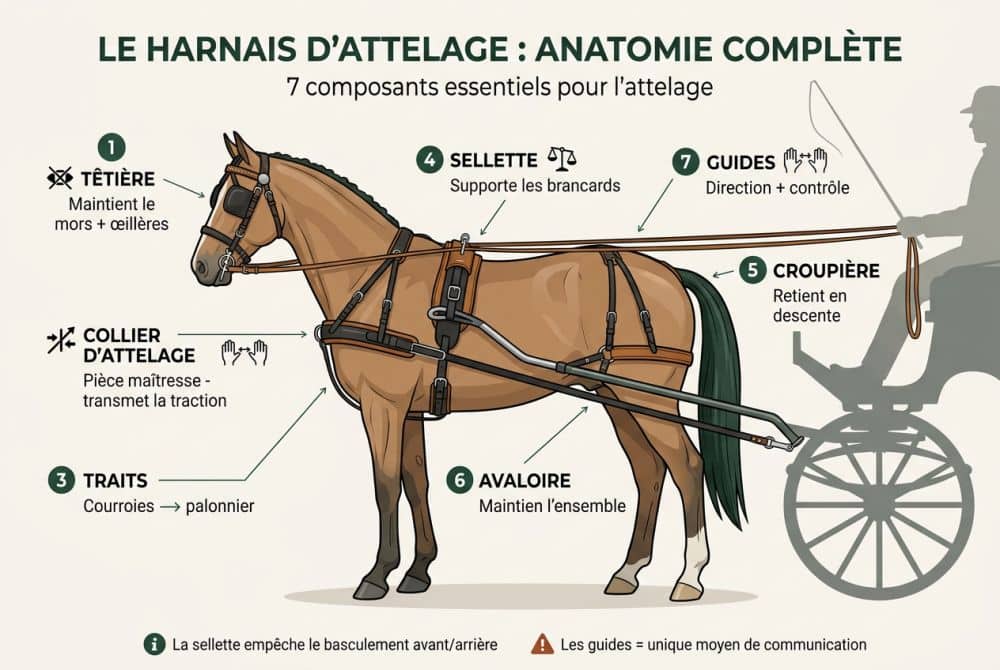 Le harnais complet et ses composants expliqués