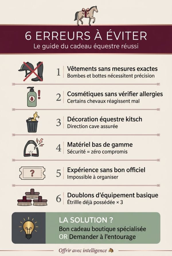 Les erreurs fréquentes dans le choix d'un cadeau équestre