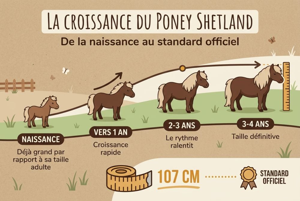 Les standards de taille du poulain à l'âge adulte