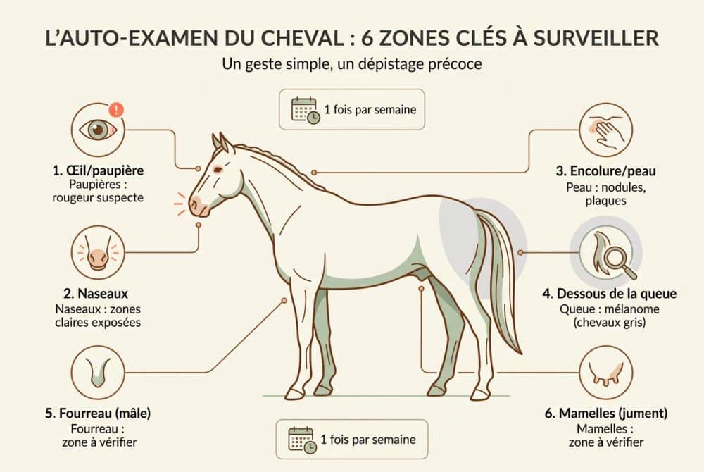 Les zones anatomiques à inspecter lors de votre auto-examen