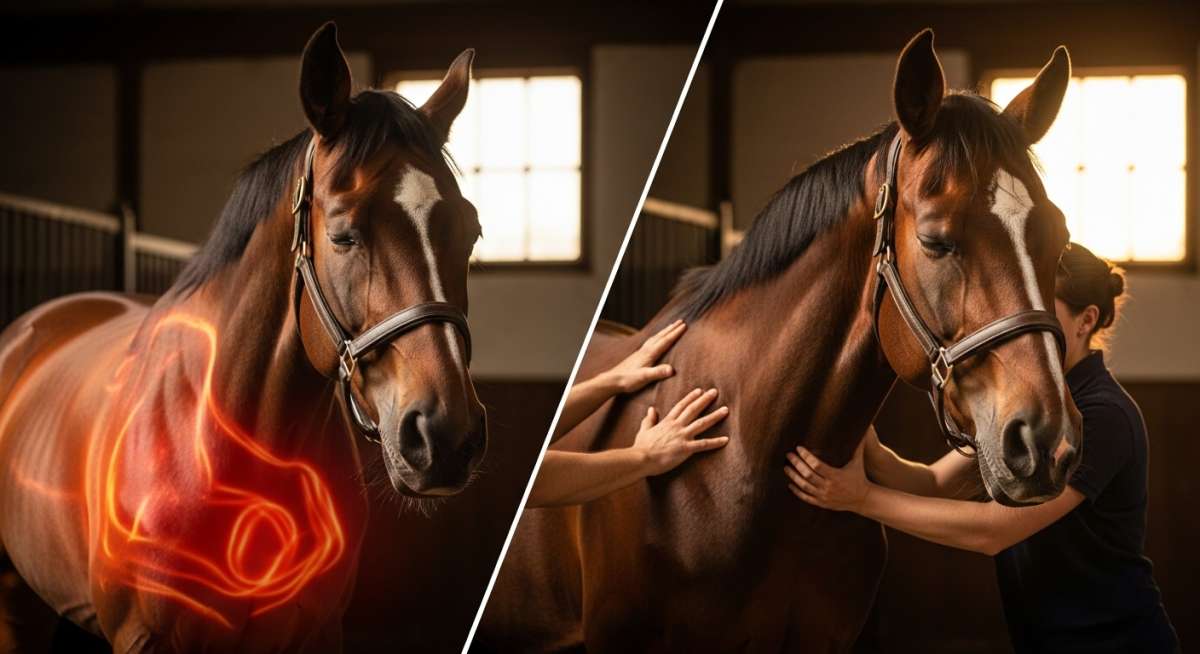 7 signes que votre cheval réclame un massage (et comment éviter la blessure)