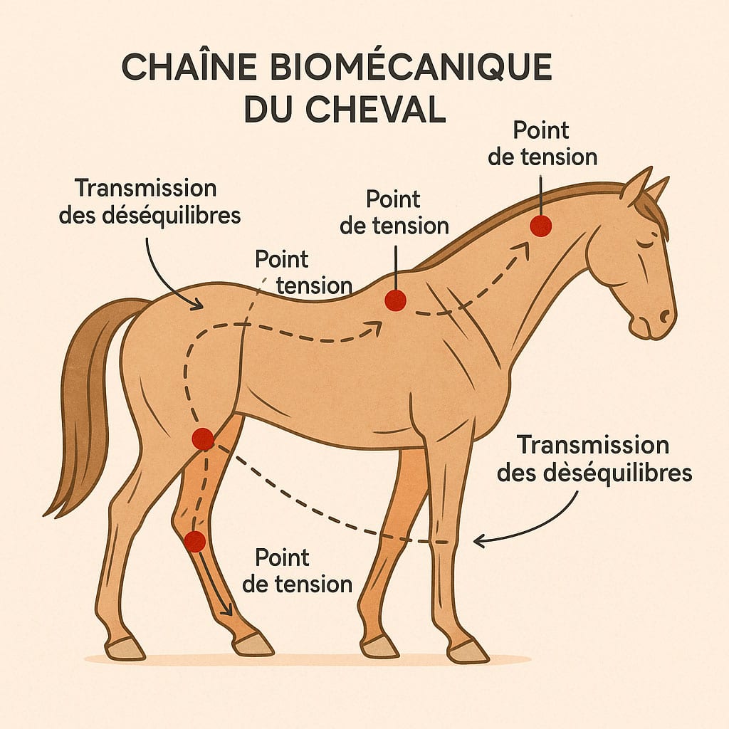 Chaîne biomécanique du cheval