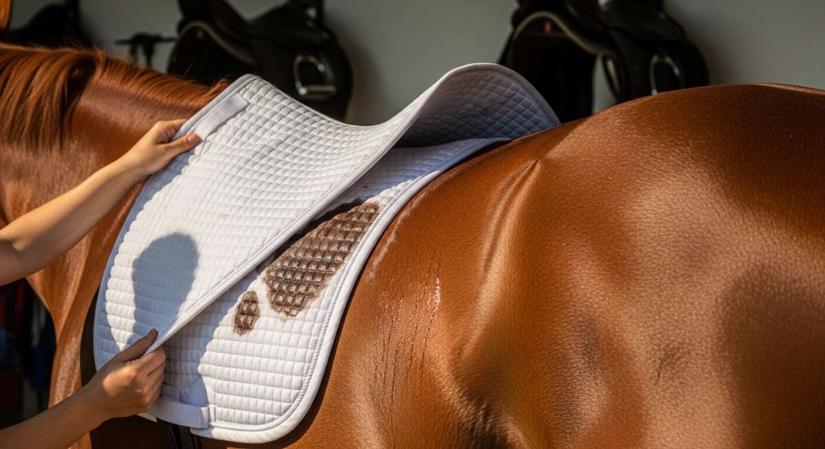 Cheval en sueur : le test de 30 secondes qui trahit une selle mal adaptée