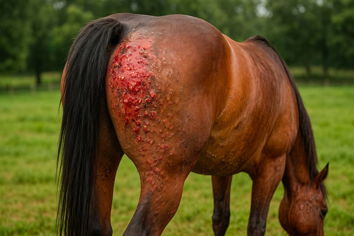 Dermite estivale du cheval