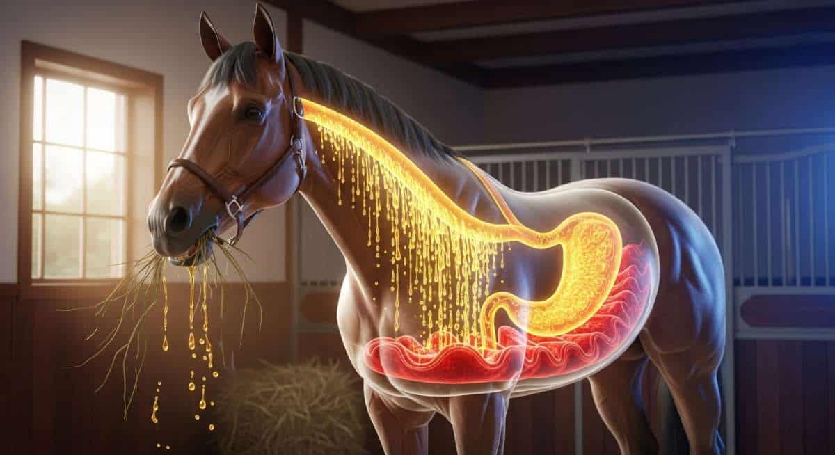 Il ne salive que s’il mâche: l’astuce anti-ulcères que votre cheval attend