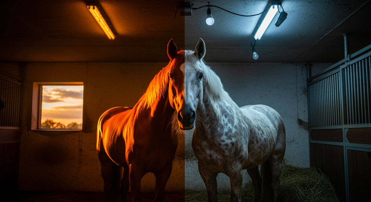 Votre éclairage de box sabote la mue de votre cheval (et sa santé) ?